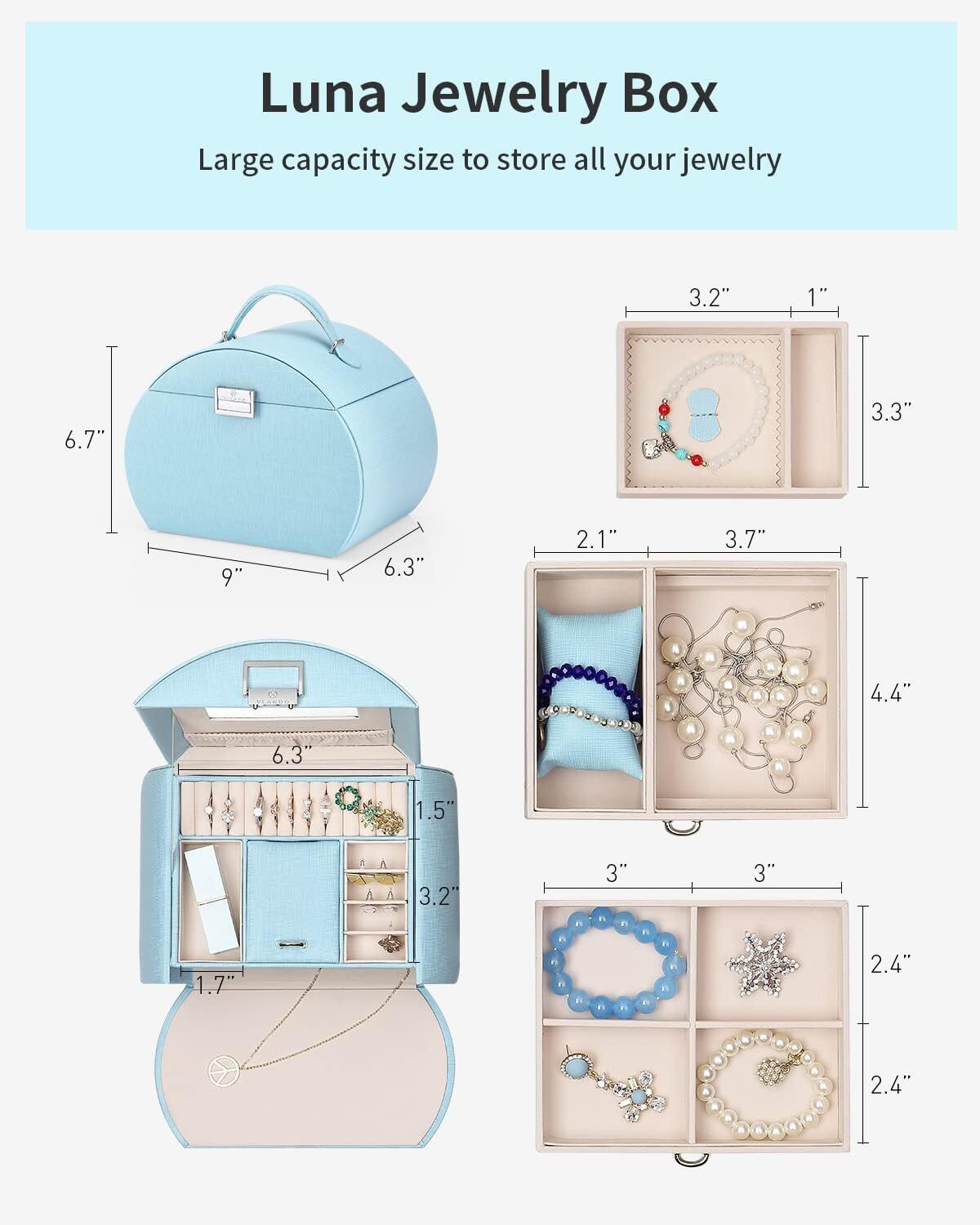 Princess Style Travel Jewelry Box from Dutch Designers – Perfect Gift for Girls