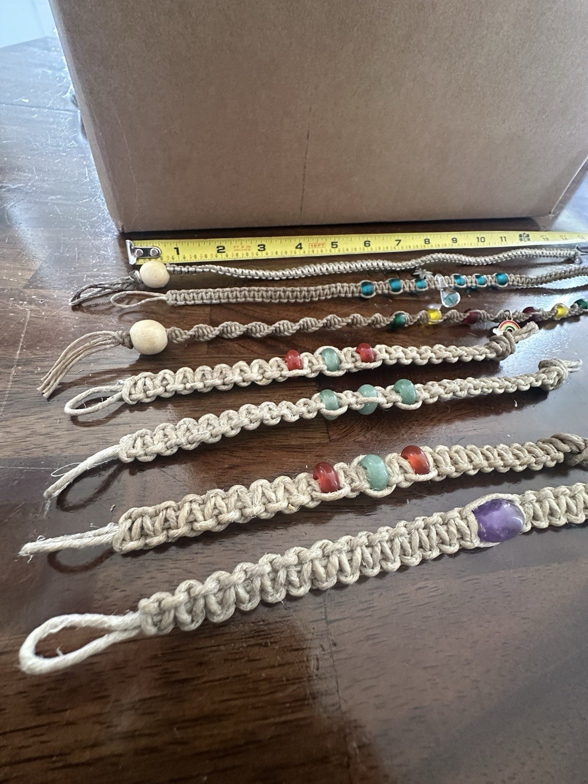 Handmade Hemp Necklace And Bracelet Lot