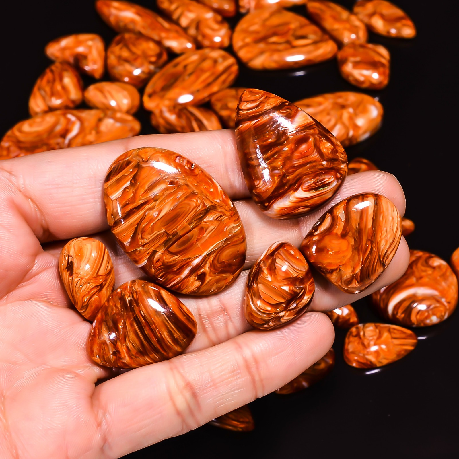 100.00 Cts 100% Natural wood opal shape mixmm Cabochon loose gemstones