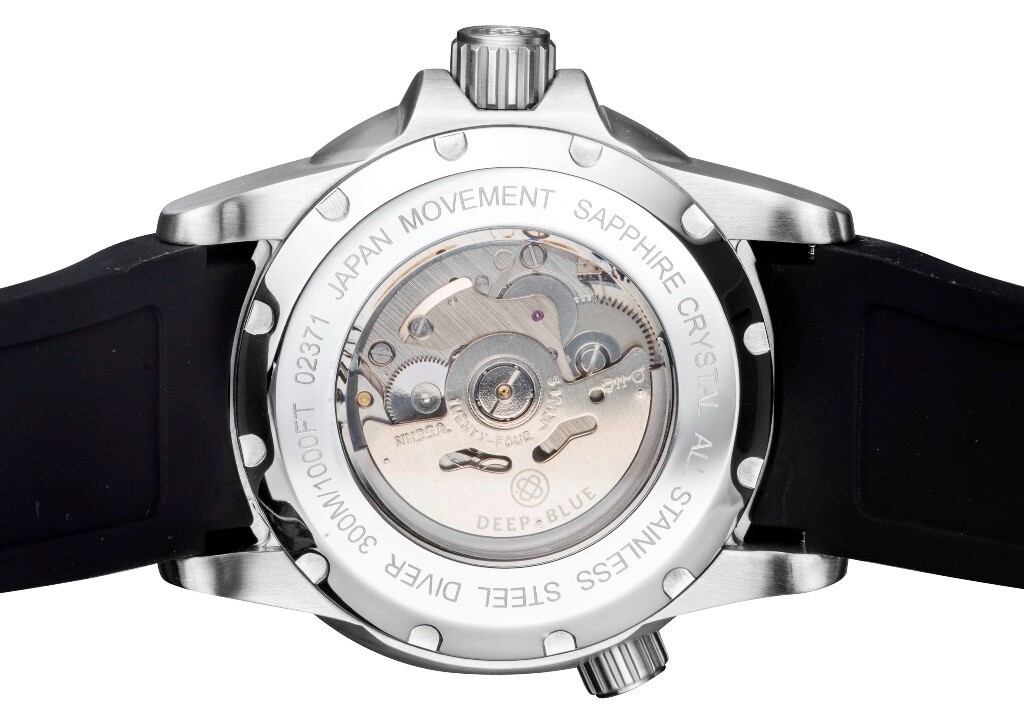 DEEP BLUE MASTER 1000 II 44MM AUTOMATIC DIVER OCEAN AQUA SEA BLUE DIAL