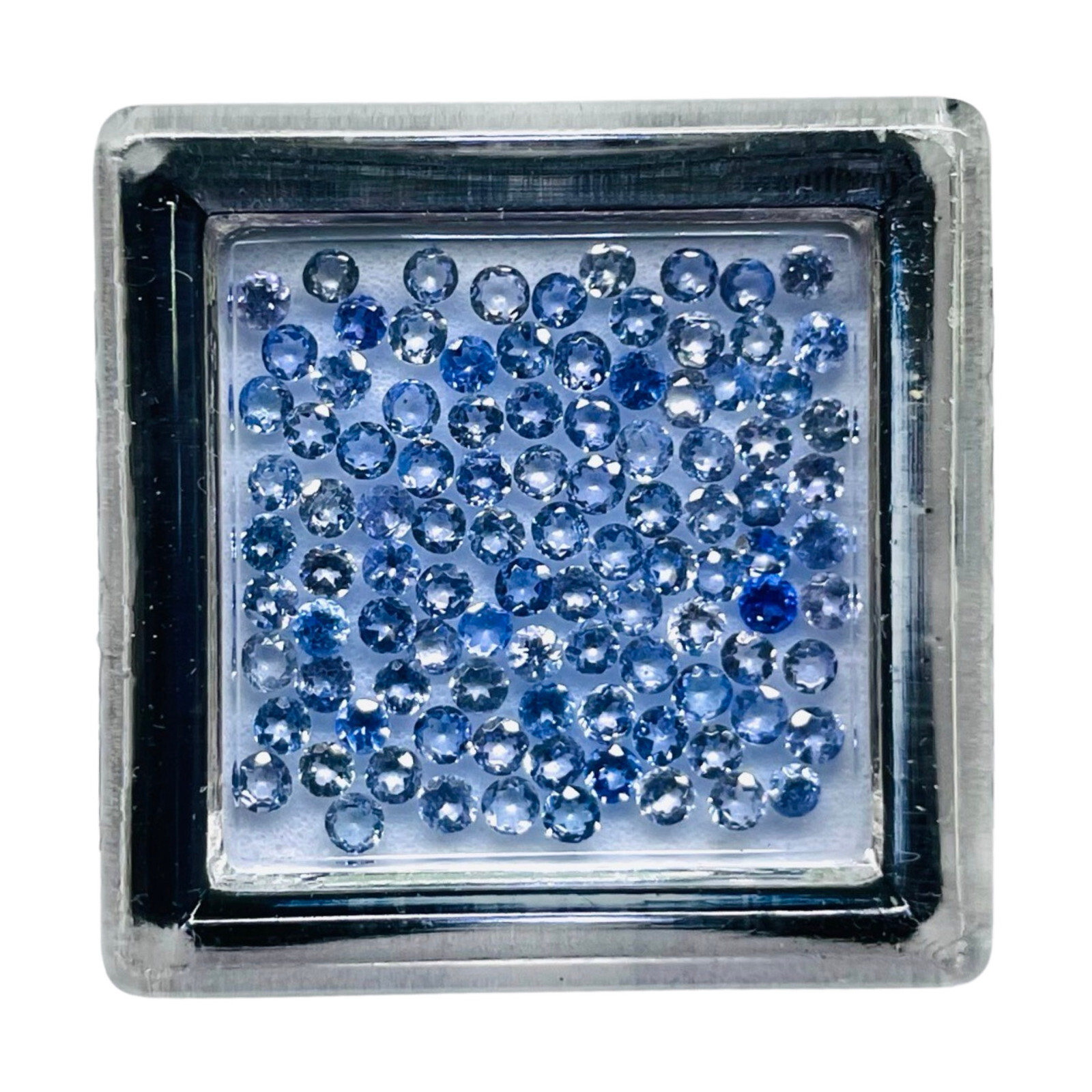 1200 Pcs Natural Multi Gemstones 1-2mm Round Cut Diamond Cut Loose Gemstones Box