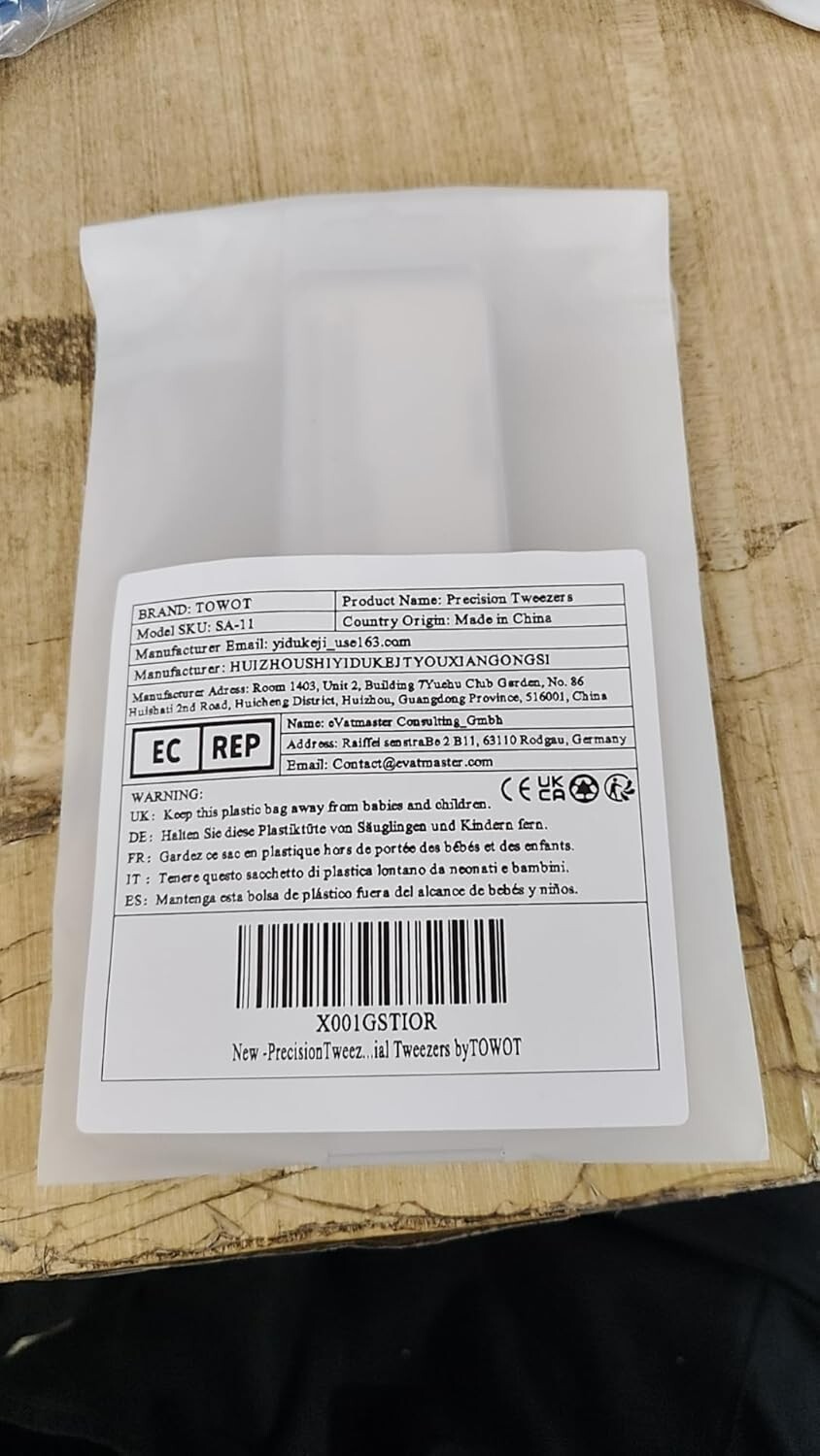 Multi-Purpose Stainless Steel Tweezers – 5.55″ Precision Tool for Various Uses