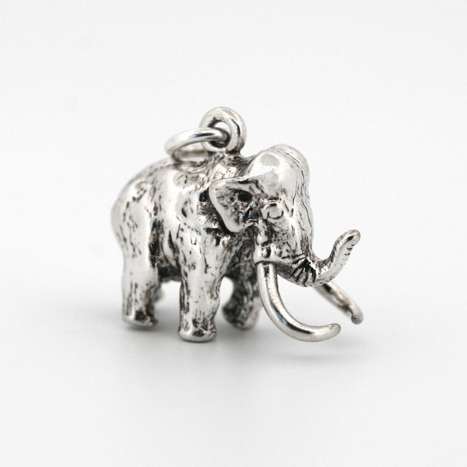 Wooly Mammoth Mastodon 3D 925 Solid Sterling Silver Charm Elephant MADE IN USA