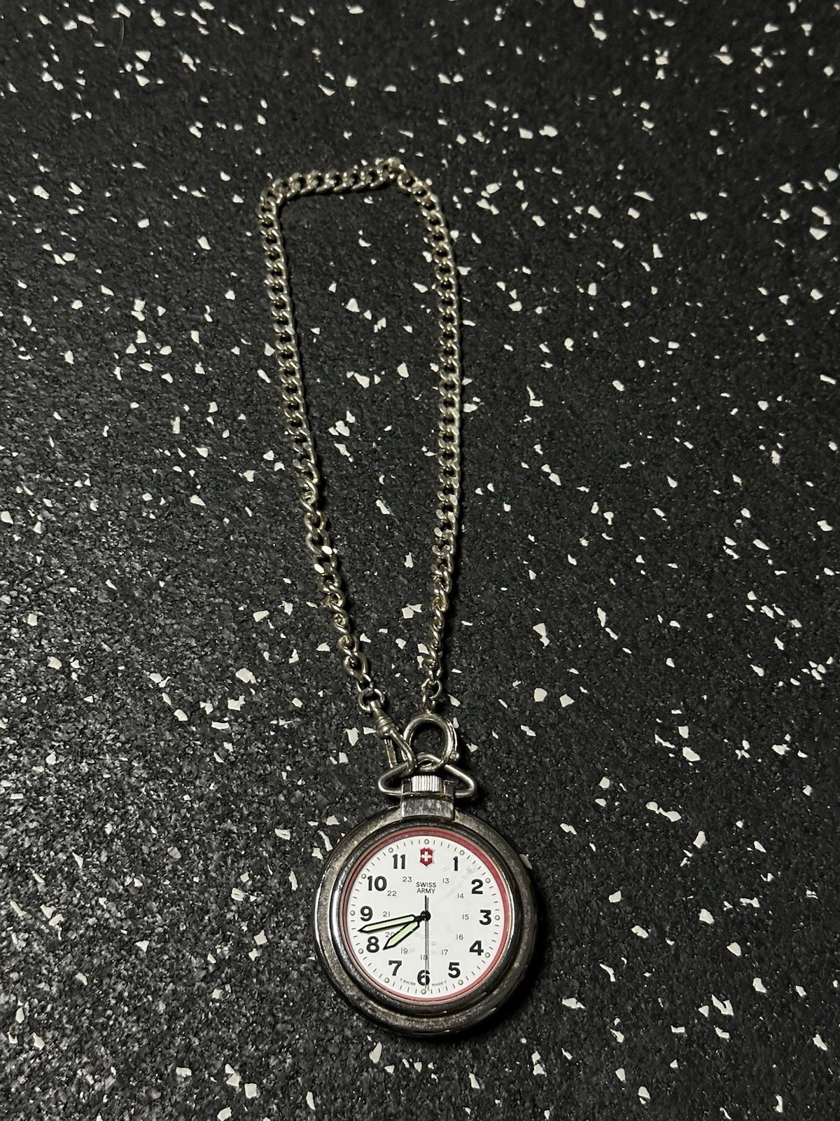 Swiss Army Pocket Watch Marlboro Unlimited II Genuine Leather Needs Battery