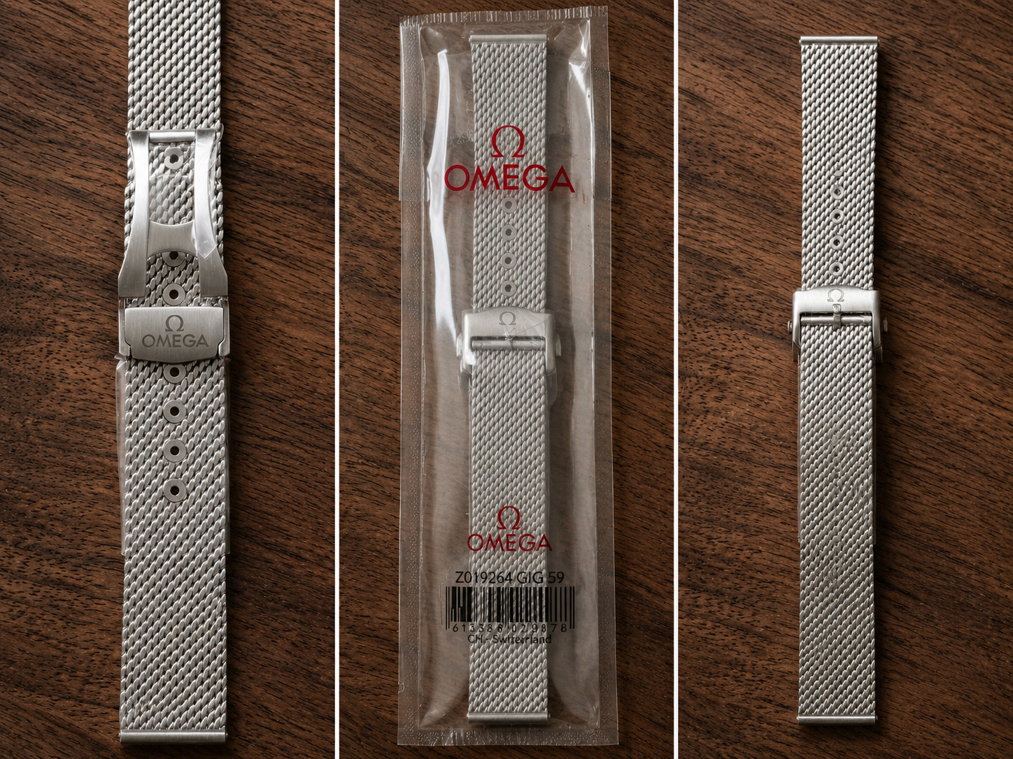 20mm OMEGA Milanese Mesh Bracelet Stainless Steel Deployment reviews attached
