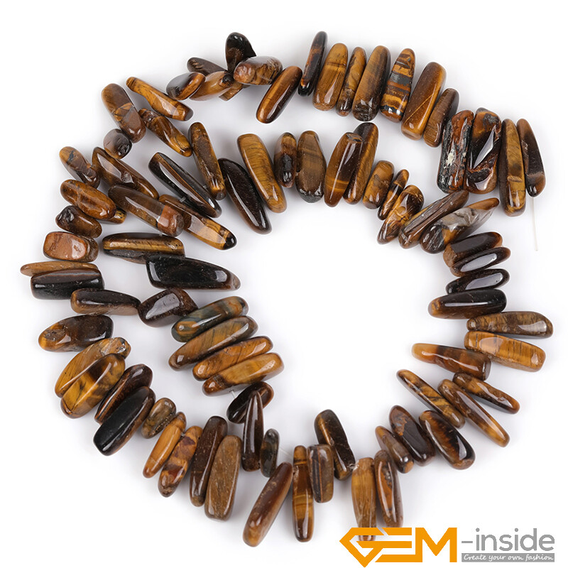 Natural Freeform Gemstone Sticks Spike Chips Beads For Jewellery Making 15″ AU