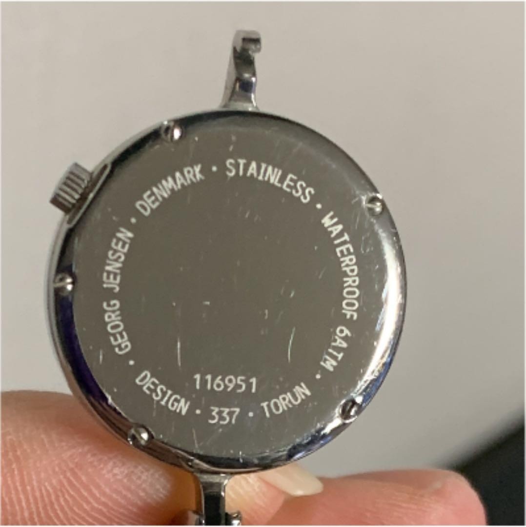 Georg Jensen Torun 337 Bangle Watch Mirror Dial Stainless Steel Ladies