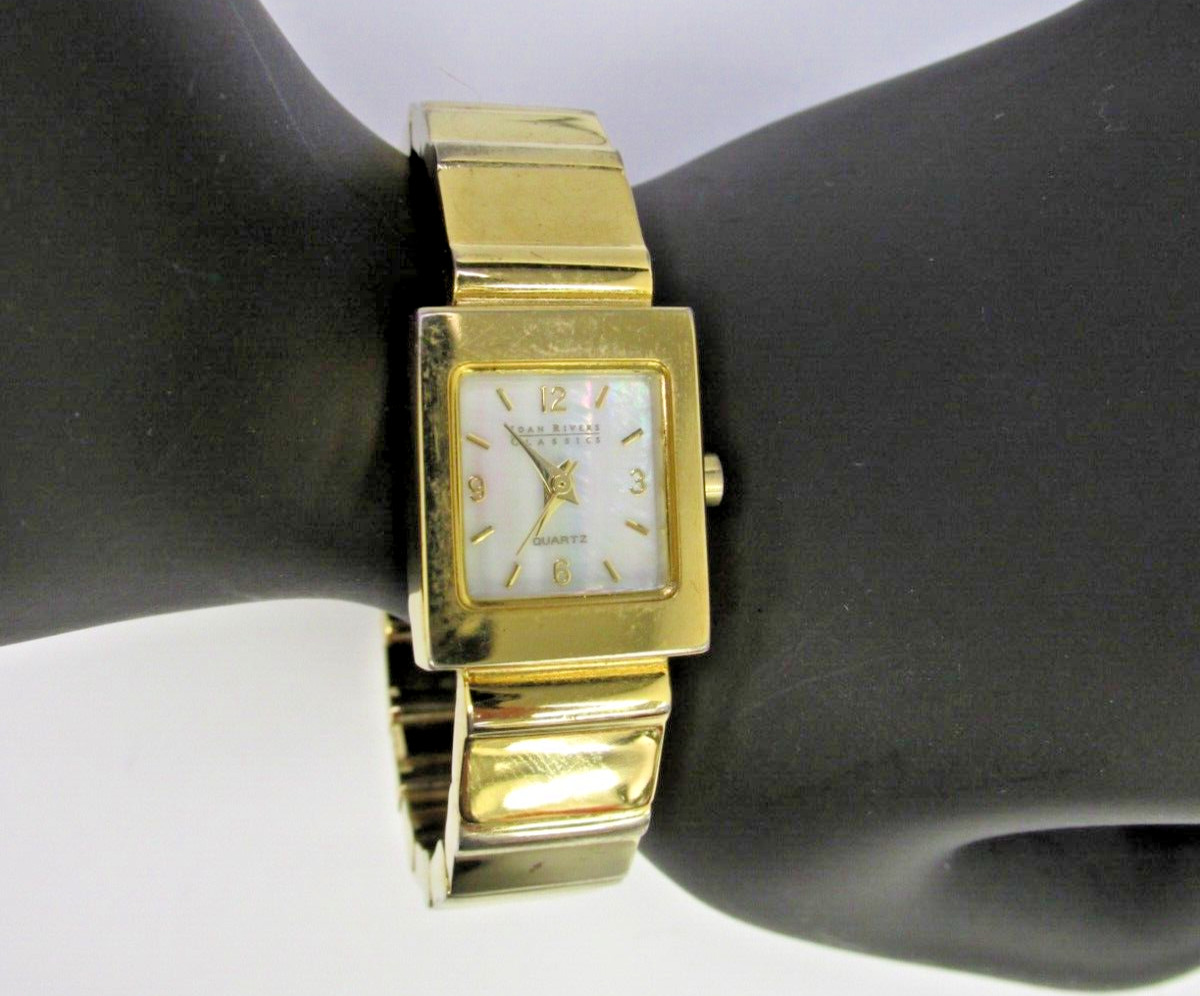 Joan Rivers Watch Gold Tone Cuff Hinged V377(20805-Time)