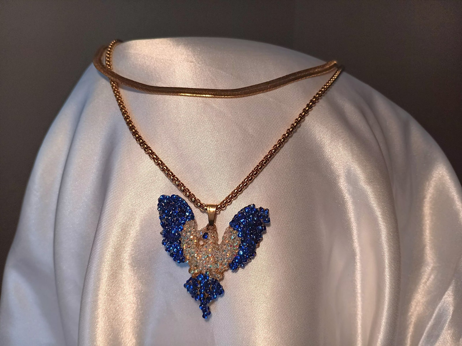 Crystal Phoenix Pendant Necklace Jewelry Set Handmade – Phoenix Gift