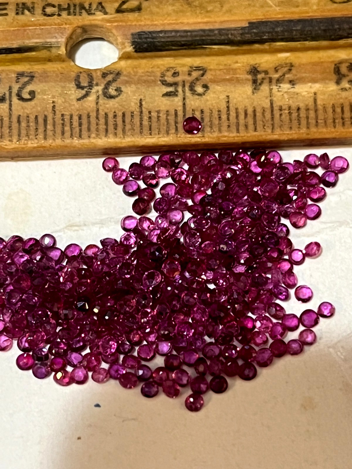 1ct Lot High Grade Genuine Rubies. 2mm Range. VERY NICE STONES *RETIRING*.