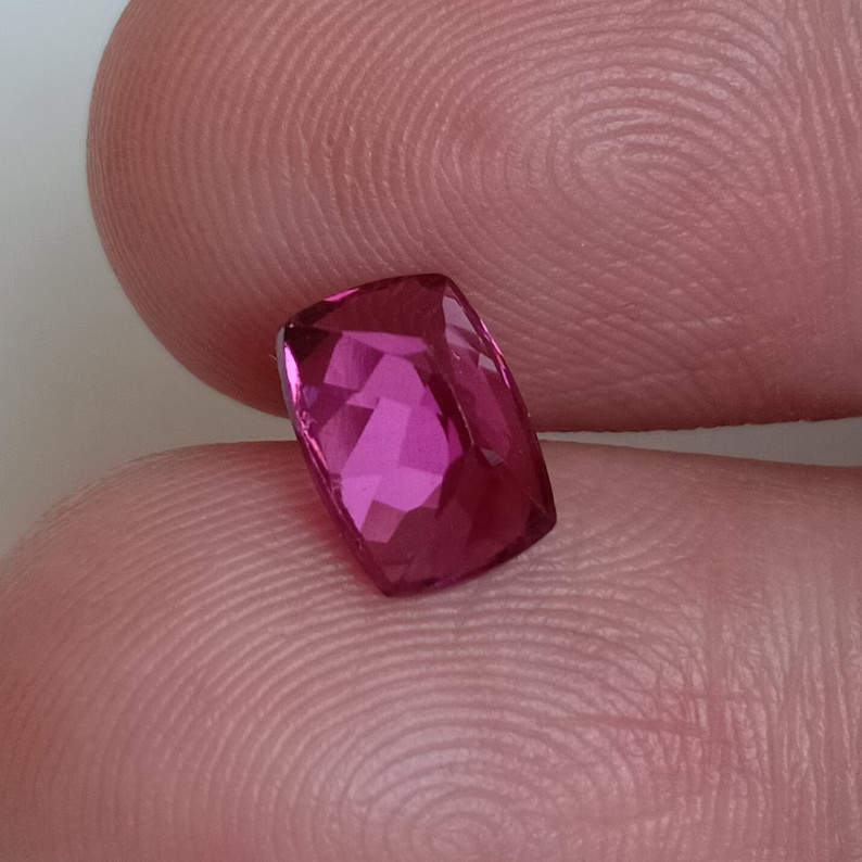 Natural Pyrope Almandine Rhodolite Cushion Cut Loose Gemstone AGR Certified 2 Ct