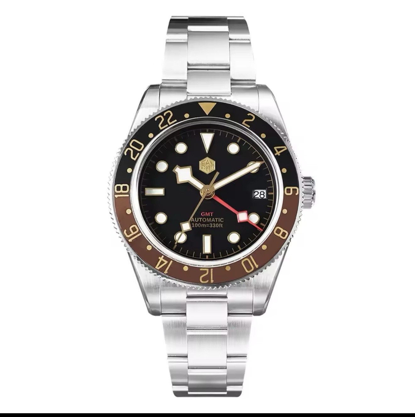 San Martin Automatic GMT 39mm 20Bar Automatic Sapphire Bidirectional Bezel