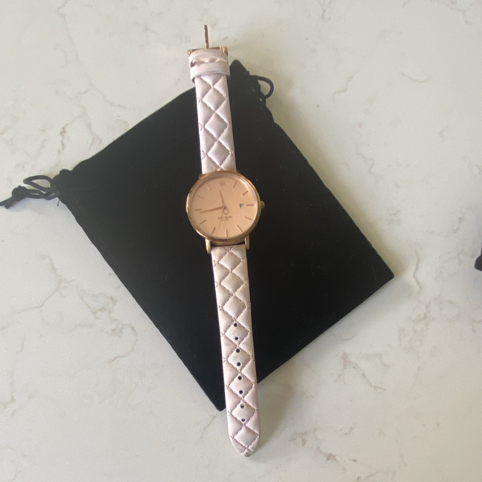 Kate Spade New York Metro Women’s Quartz Analog 34mm Pink Dial Leather 30m Date