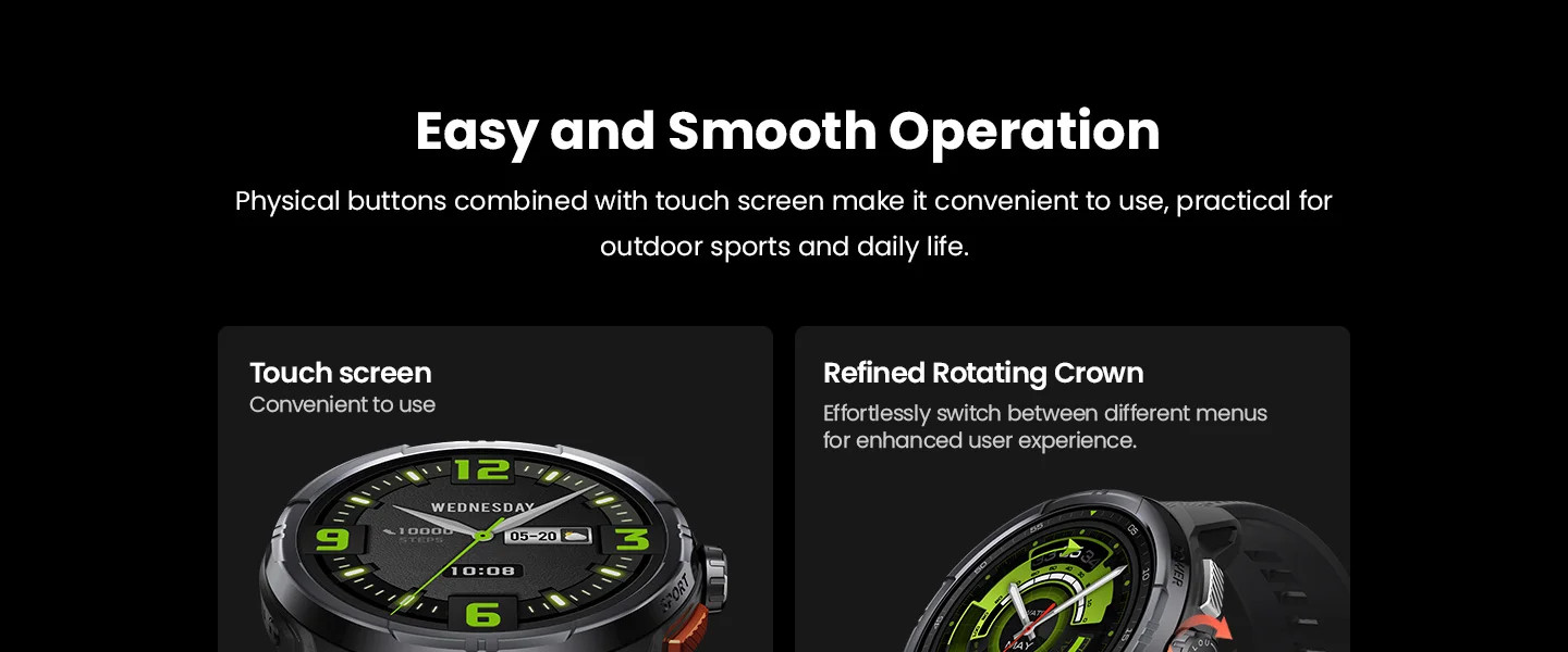 HAYLOU Solar Ultra GPS Smart Watch 1.6” AMOLED Display Rate Bluetooth Calls