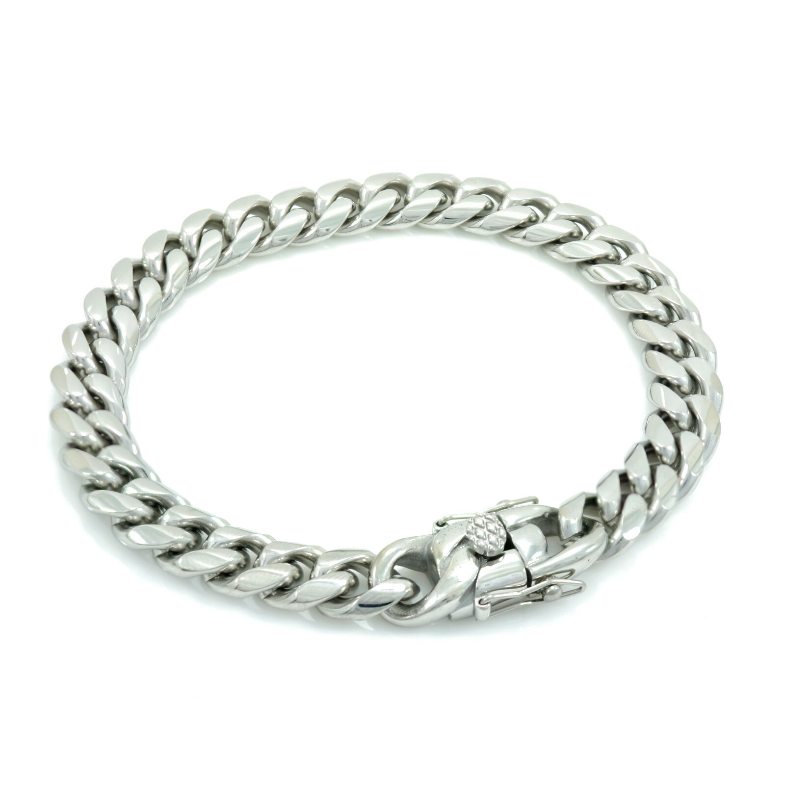 9inch Long Solid Stainless Steel 6mm-18mm Miami Cuban Curb Link Chain Bracelet