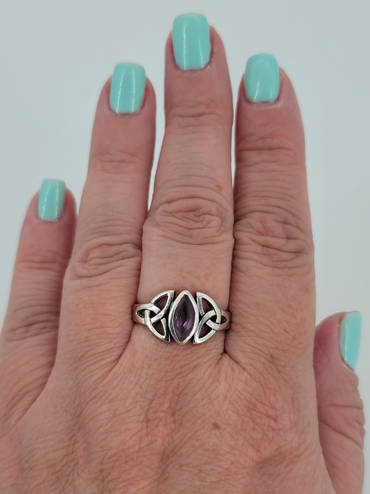 925 PSCL Marked Peter Stone Sterling Silver Celtic Knot RING