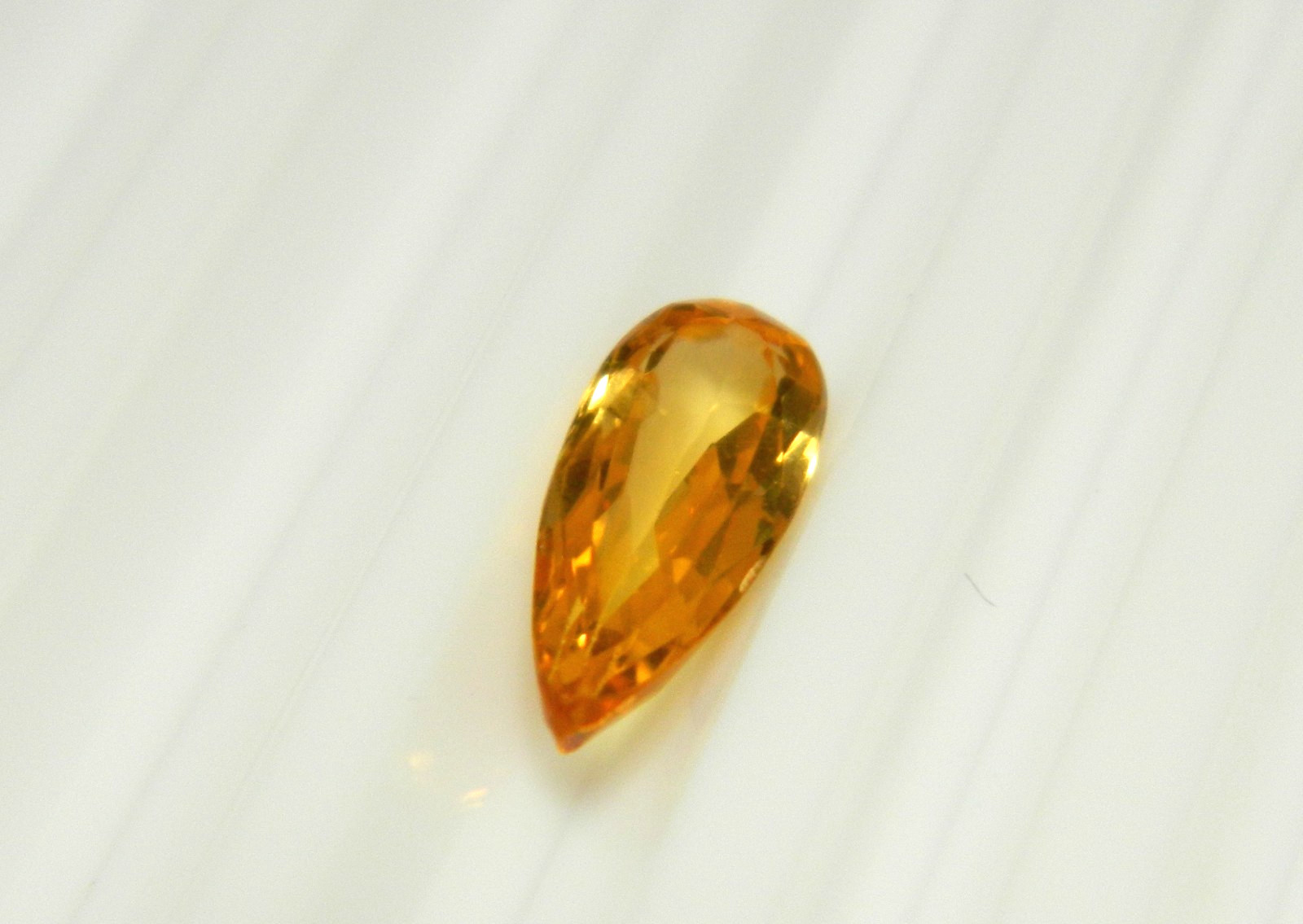 Imperial Topaz 1.91 Ct Clarity IF Pear Cut Natural Golden Brazil I190