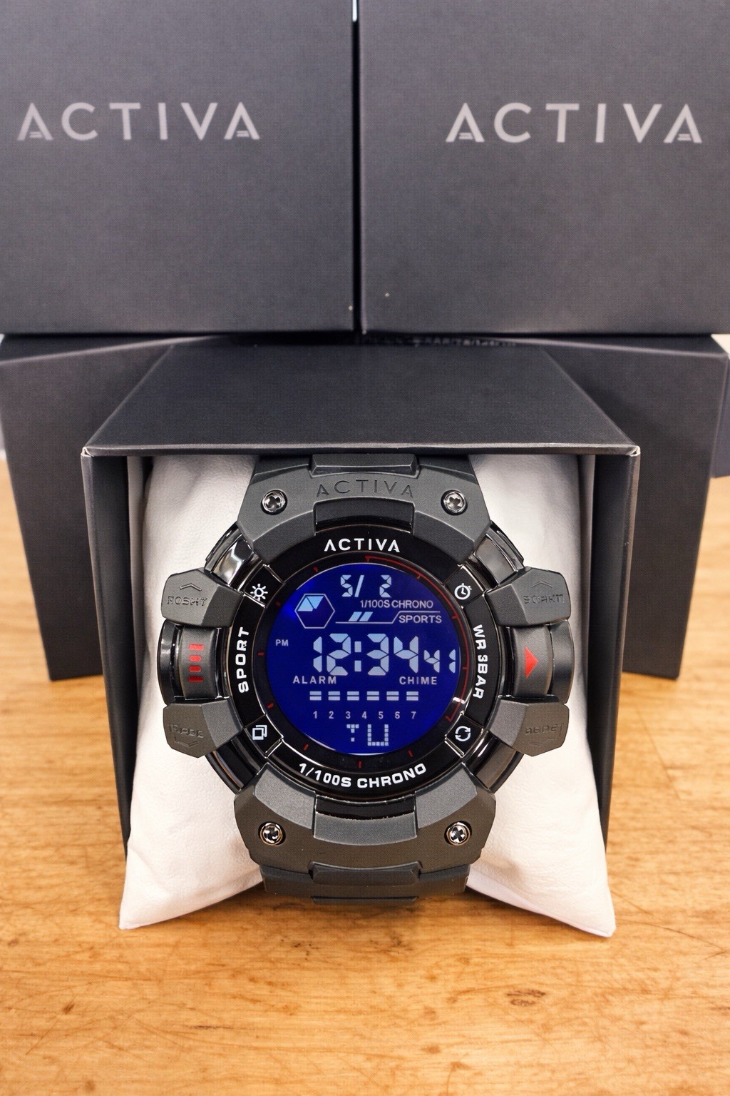 ACTIVA Armour X Digital Watch 50mm Camouflage Black Chrono Alarm WR 3BAR