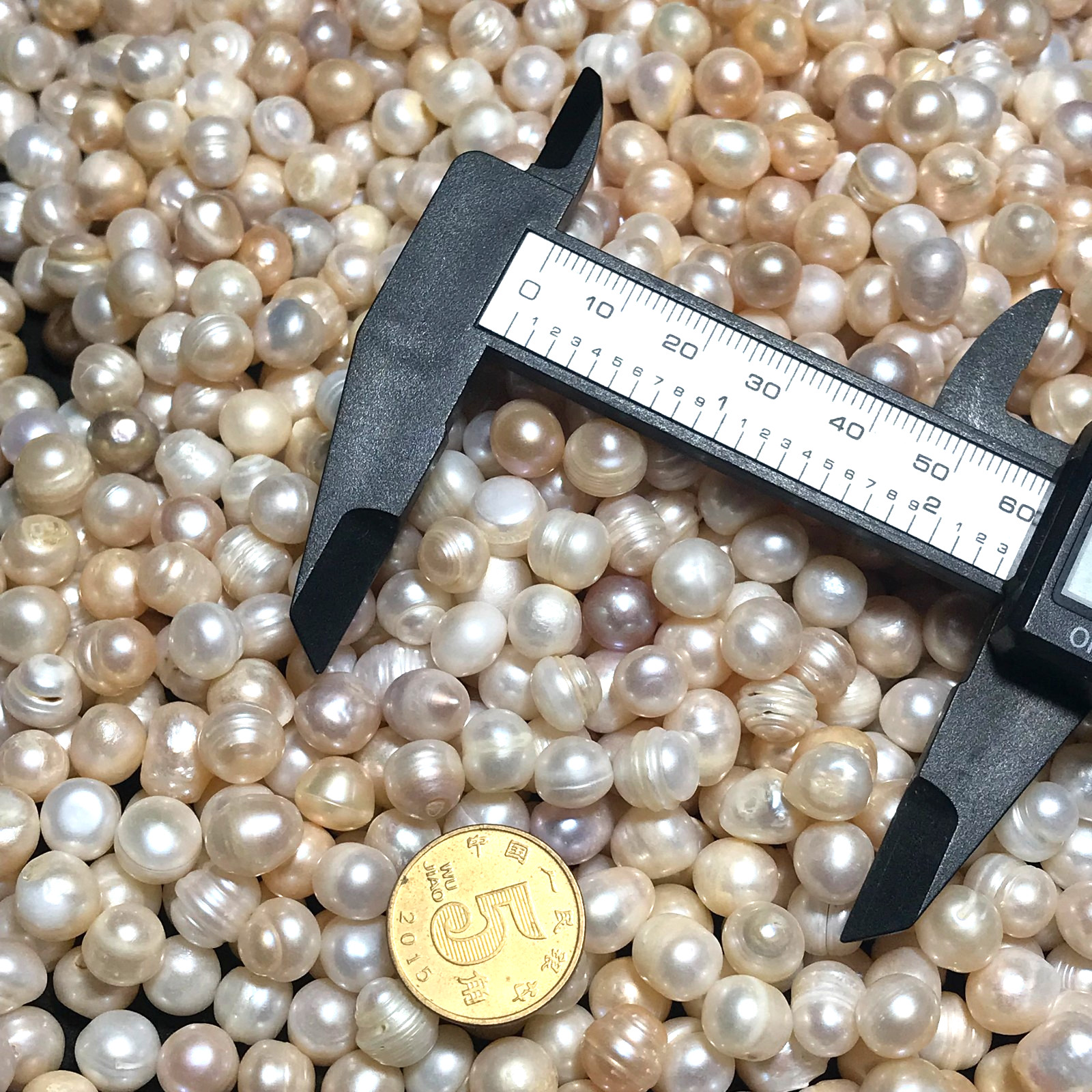 50g 35PCS 7-9mm Natural Cultured Pearl Loose Beads Baroque White Freshwater DIY