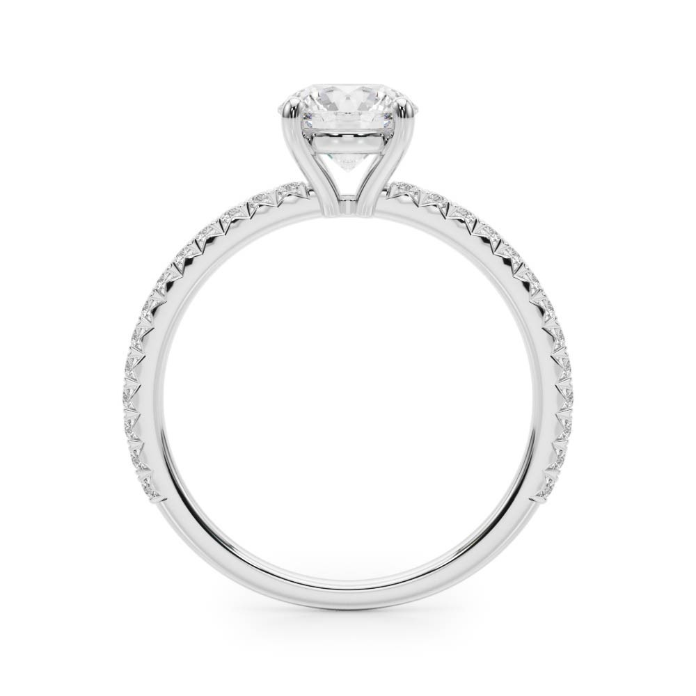 Lab Grown Diamond VS F 1.30-4.30 Carat Single Row Engagement Ring 14K Rose Gold
