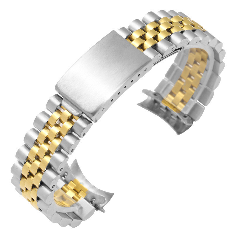 Premium Solid Stainless Steel Watch Band Strap Arc 13/17/18/19/20/21mm Fit Rolex