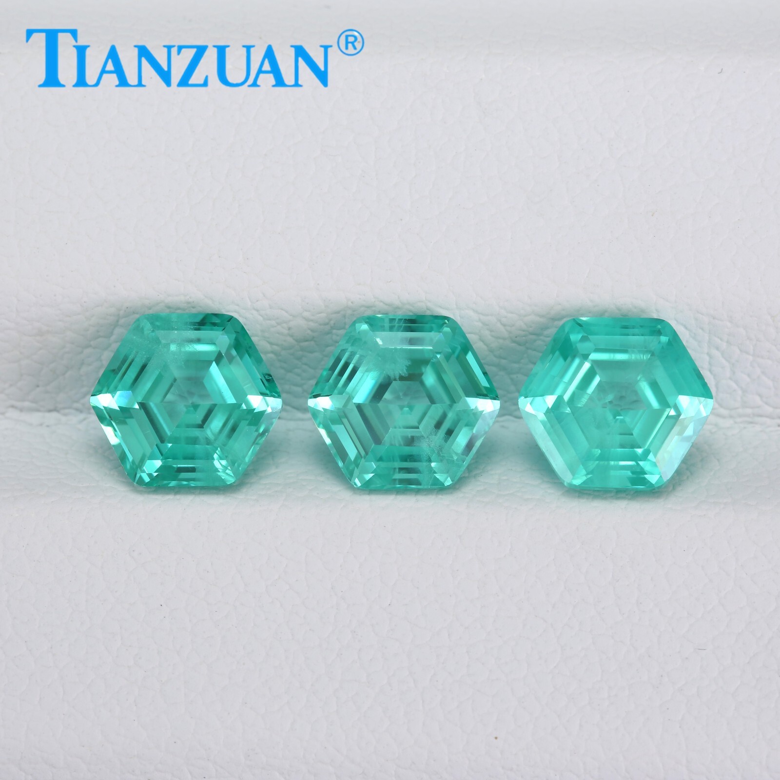 Hexagonal Shape YAG Paraiba Color Yttrium Aluminum Garnet Loose gemstone