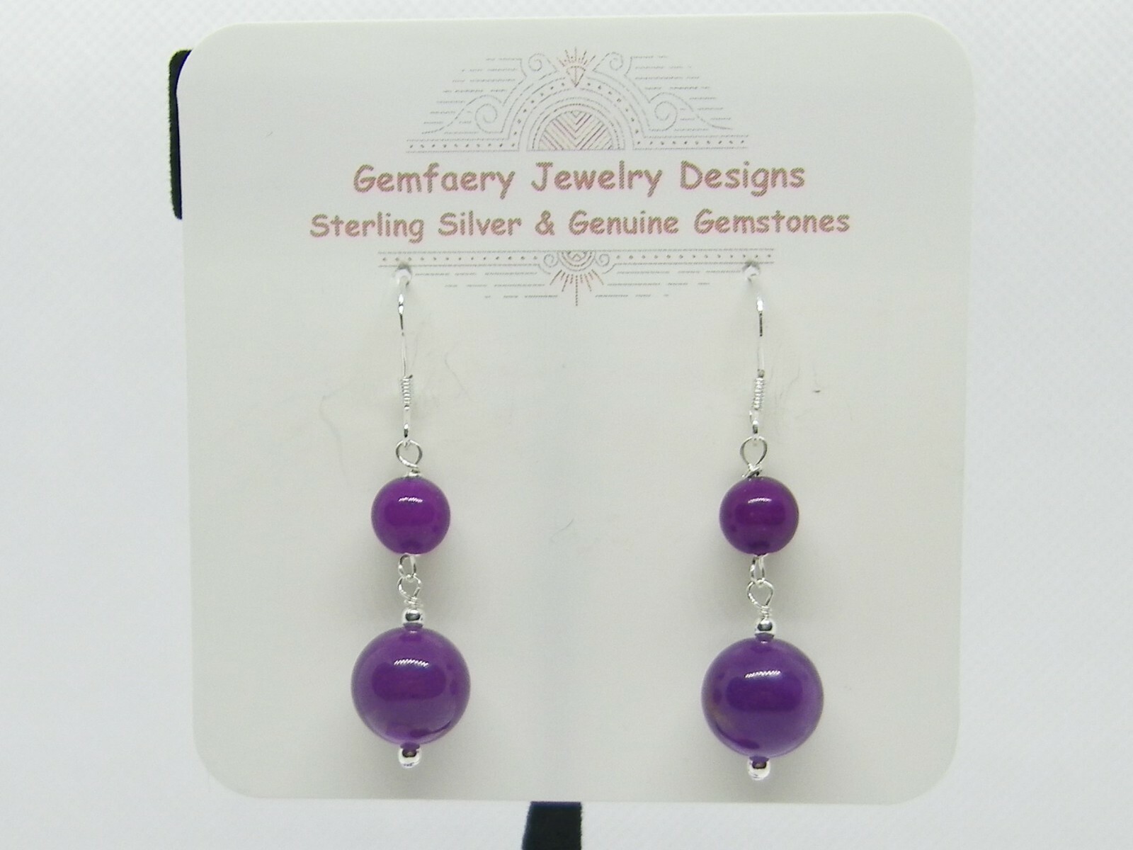 Sterling Silver PHOSPHOSIDERITE Gemstone Dangle Earrings #2181…Handmade USA