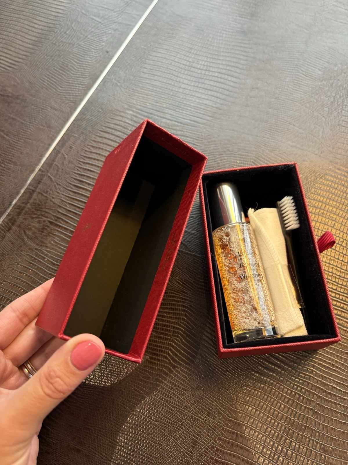 Cartier New Jewelry And Watch Cleaning Kit Red Box Cleaning Spray Soft Brush
