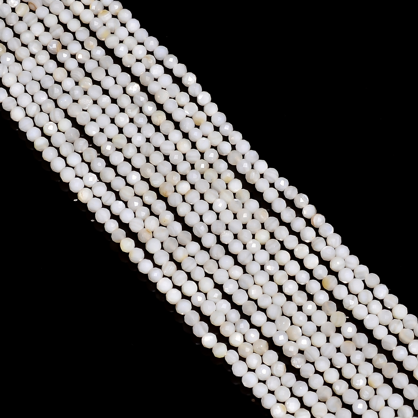 Natural White Opal Gemstone Rondelle Shape Faceted Beads 3X3 mm Strand 13″ EB261