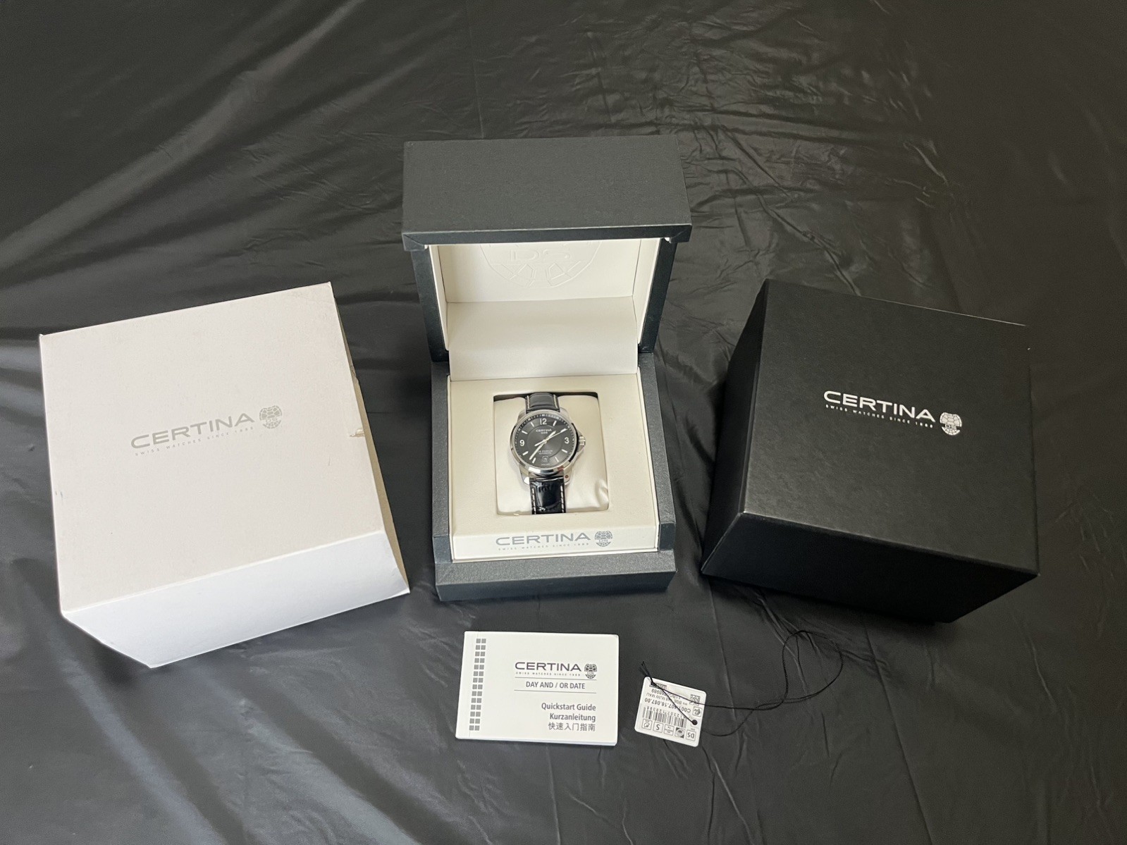 Rare Certina DS Podium Automatic Black Dial w Box Near Mint C001.407.16.057.00