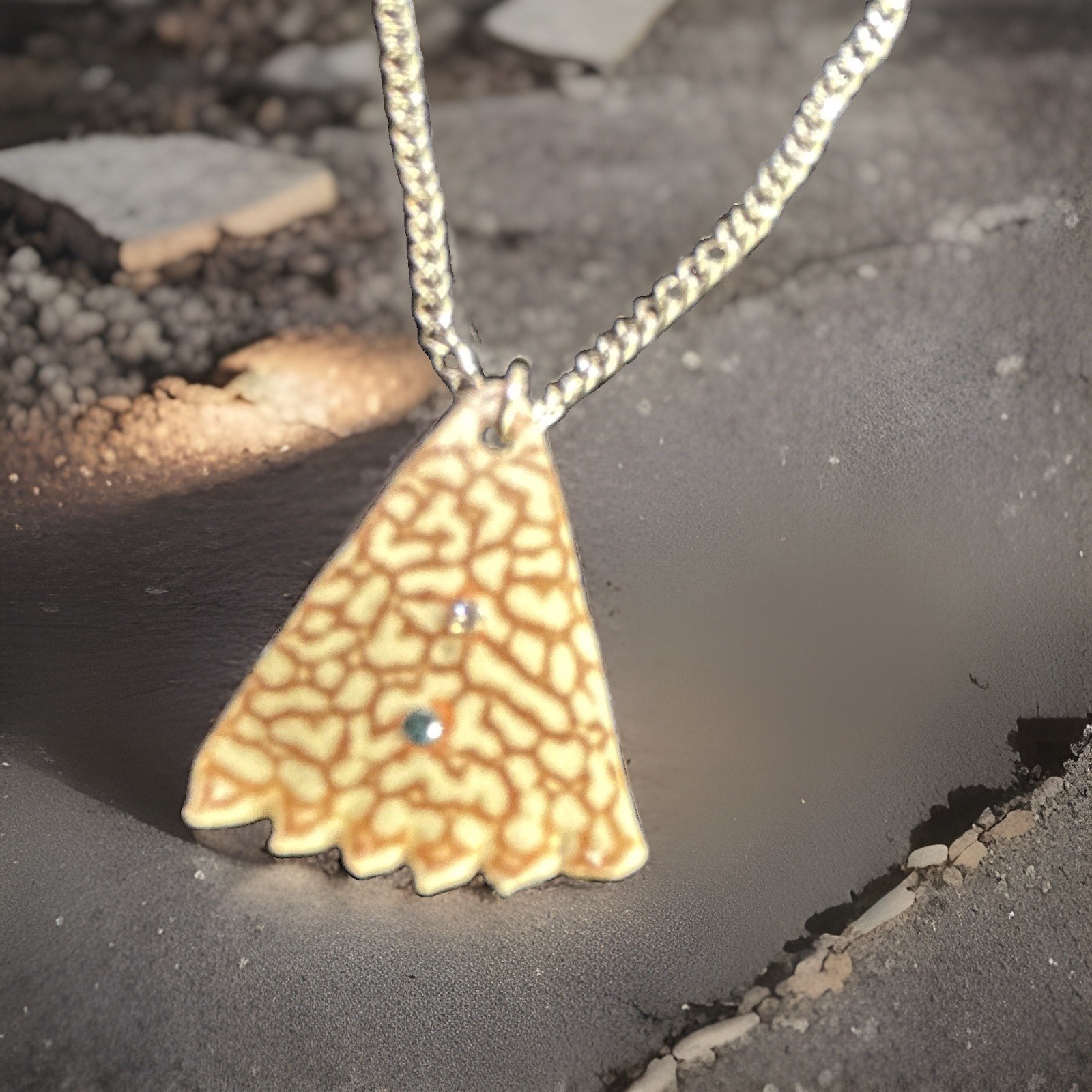 Unique Blue and White Diamond Necklace.