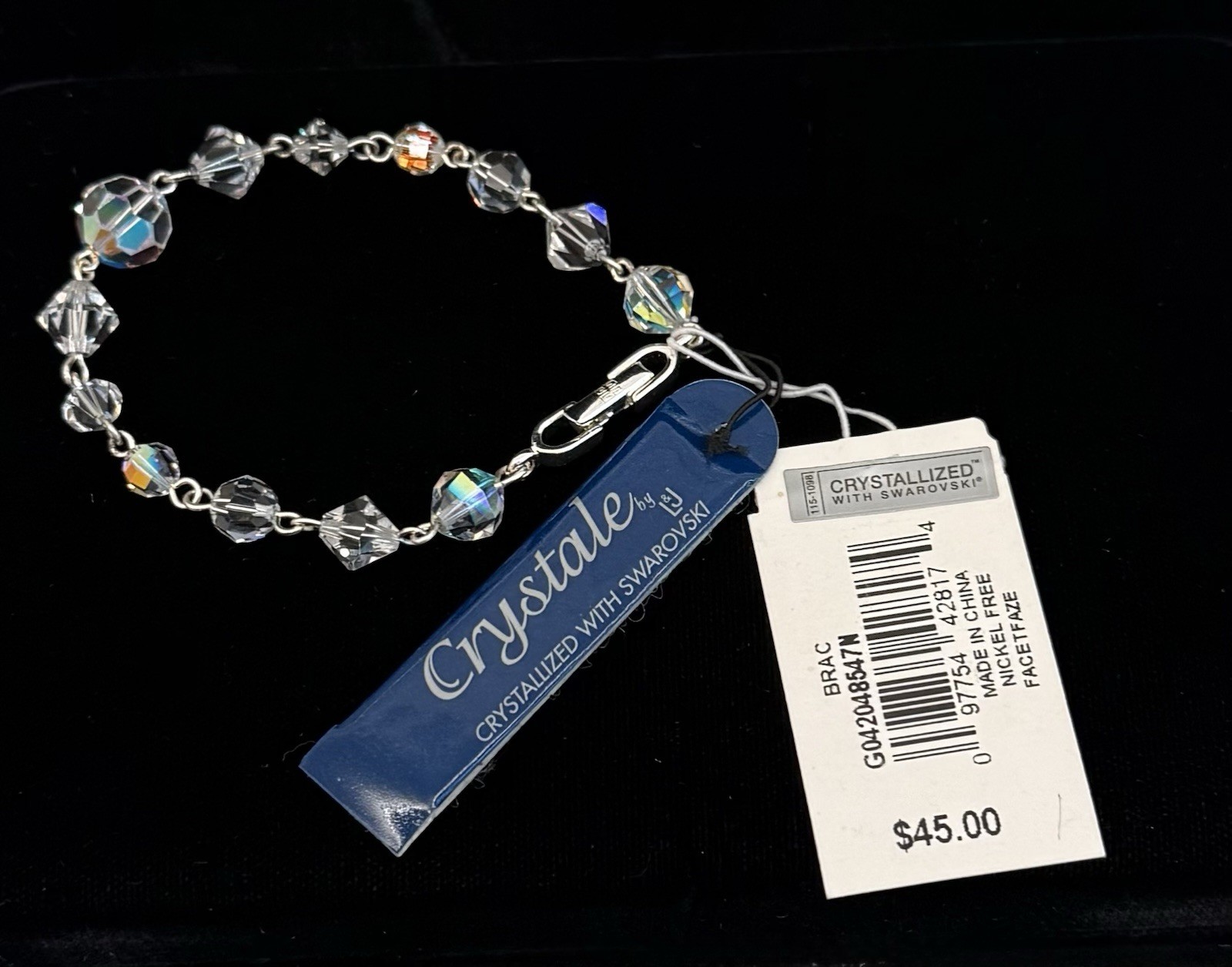 Givenchy Swarovski Crystal Beaded 7 Inch Bracelet – New With Tags – Size Small