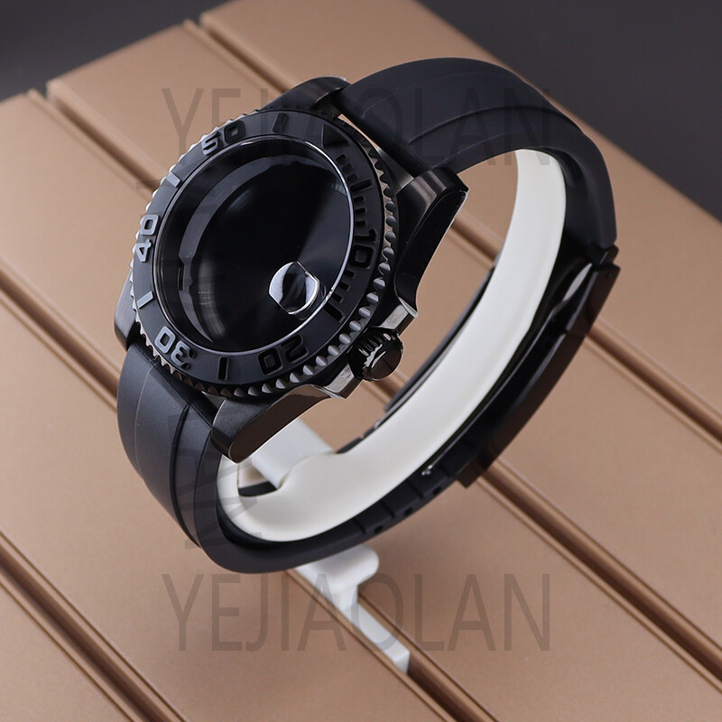 For Seiko Nh36 Stainless Steel 40mm Watch Cases nh35 Strap yacht Ceramic Bezel