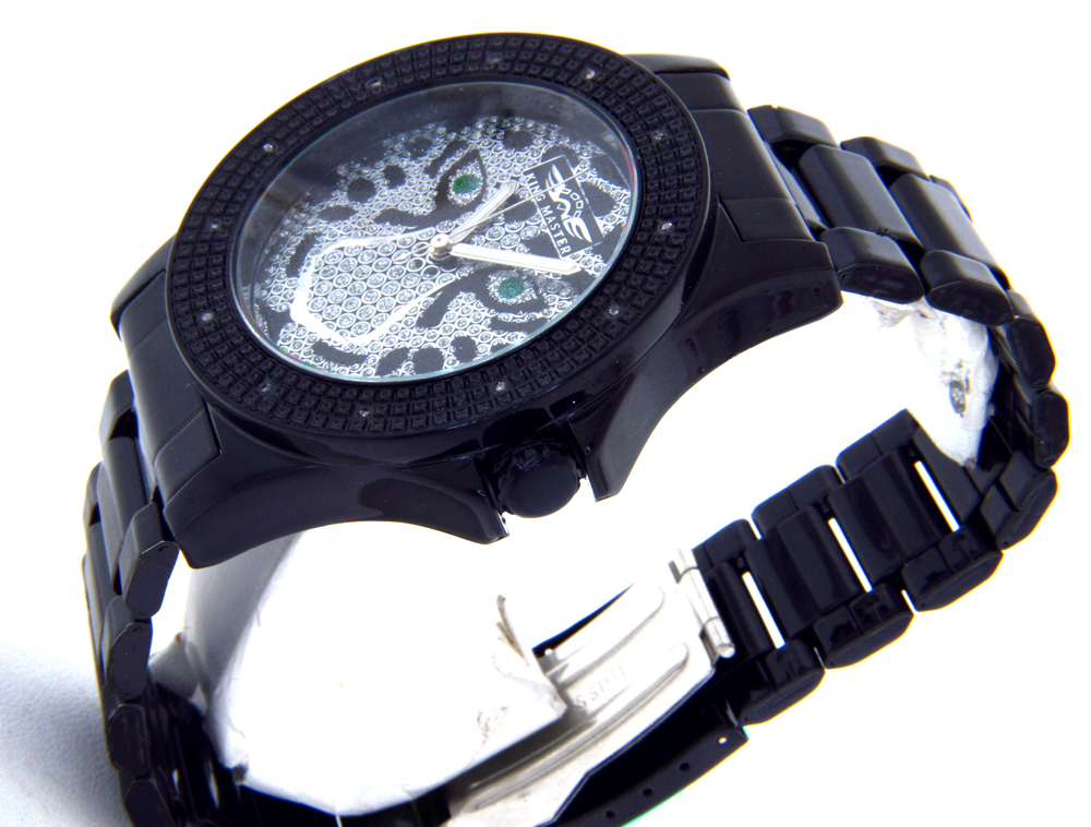 KING MASTER DIAMOND TIGER LEOPARD CHETAH FACE LARGE BLACK CASE BAND TECHNO JOJO