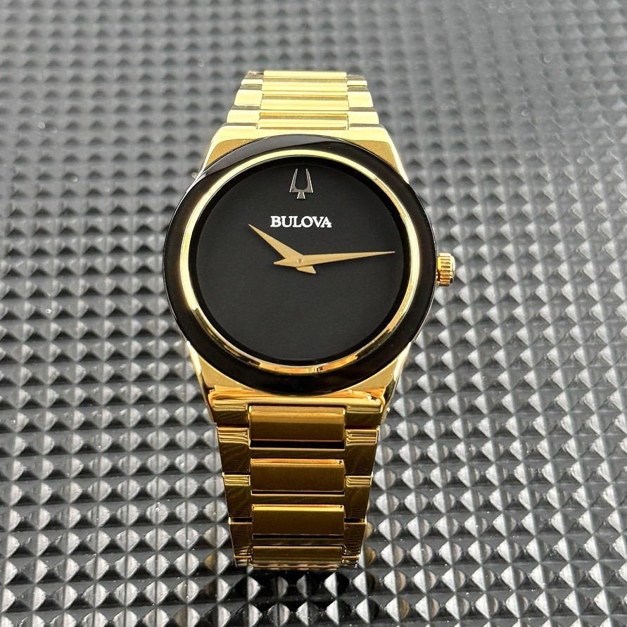 Bulova Millennia Chronograph Gold Stainless Steel Black Dial 97A183 Men’s Watch