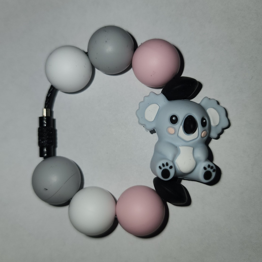 Silicone Multicolor Beaded Cup Charm Animal Theme, Charm Style