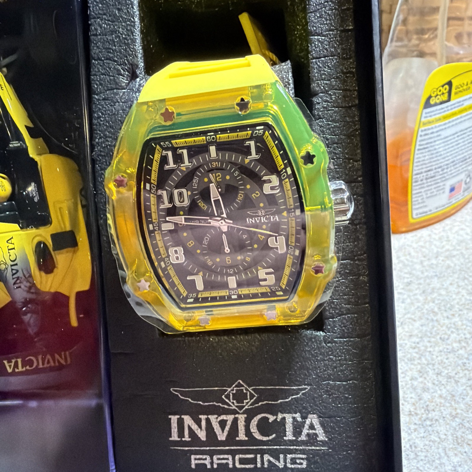 Invicta Racing Cyclone Men’s Watch – 48.5mm, Yellow (48449)