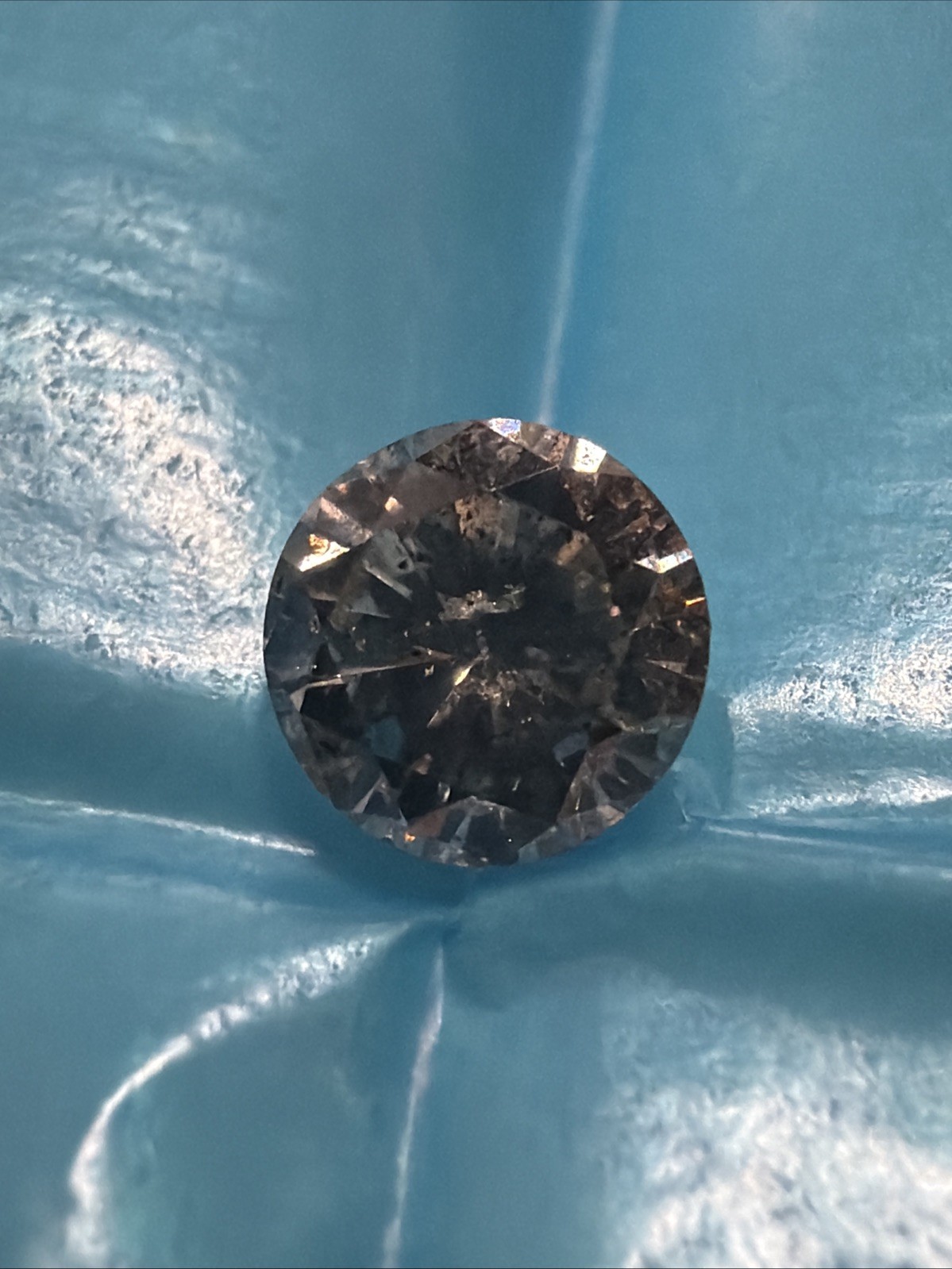 Carte Blu Cert 0.57 carat round brilliant K color ,I2 clarity Natural Diamond
