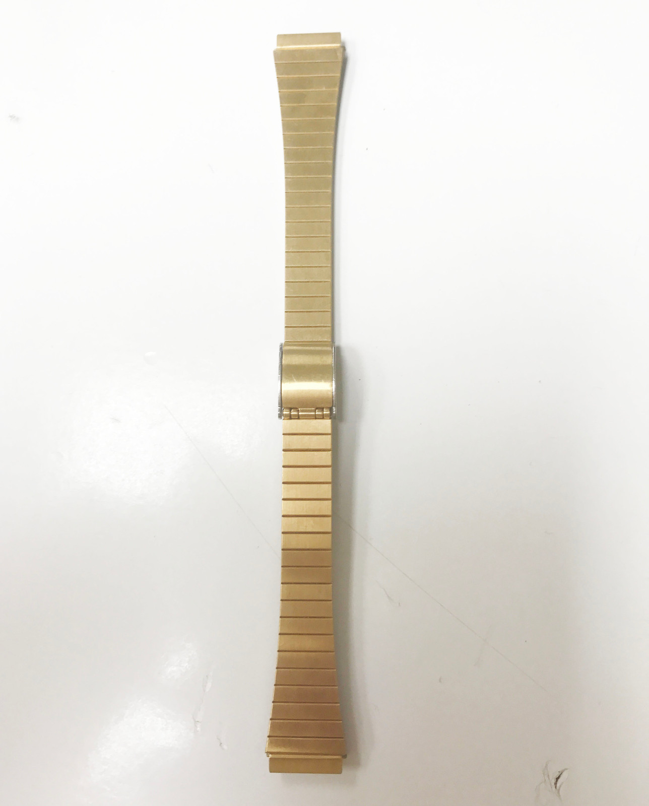 SEIKO ORIGINAL GOLD TONE STAINLESS STEEL 12MM SLIDING CLASP BRACELET NOS