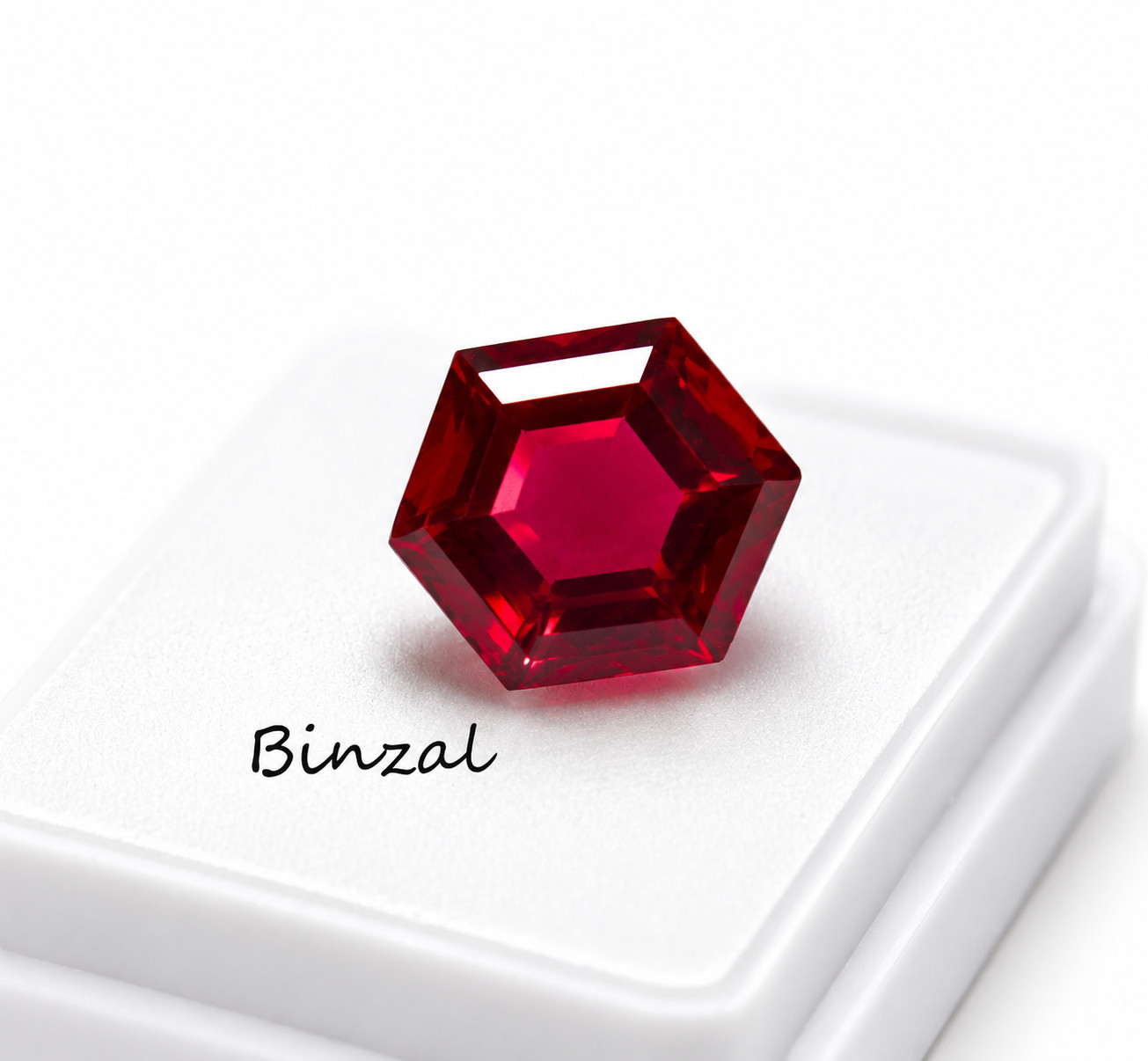 5Ct Deep Pigeon Blood Ruby Hexagon Cut Loose Gemstone Red Burma Myanmar Ruby