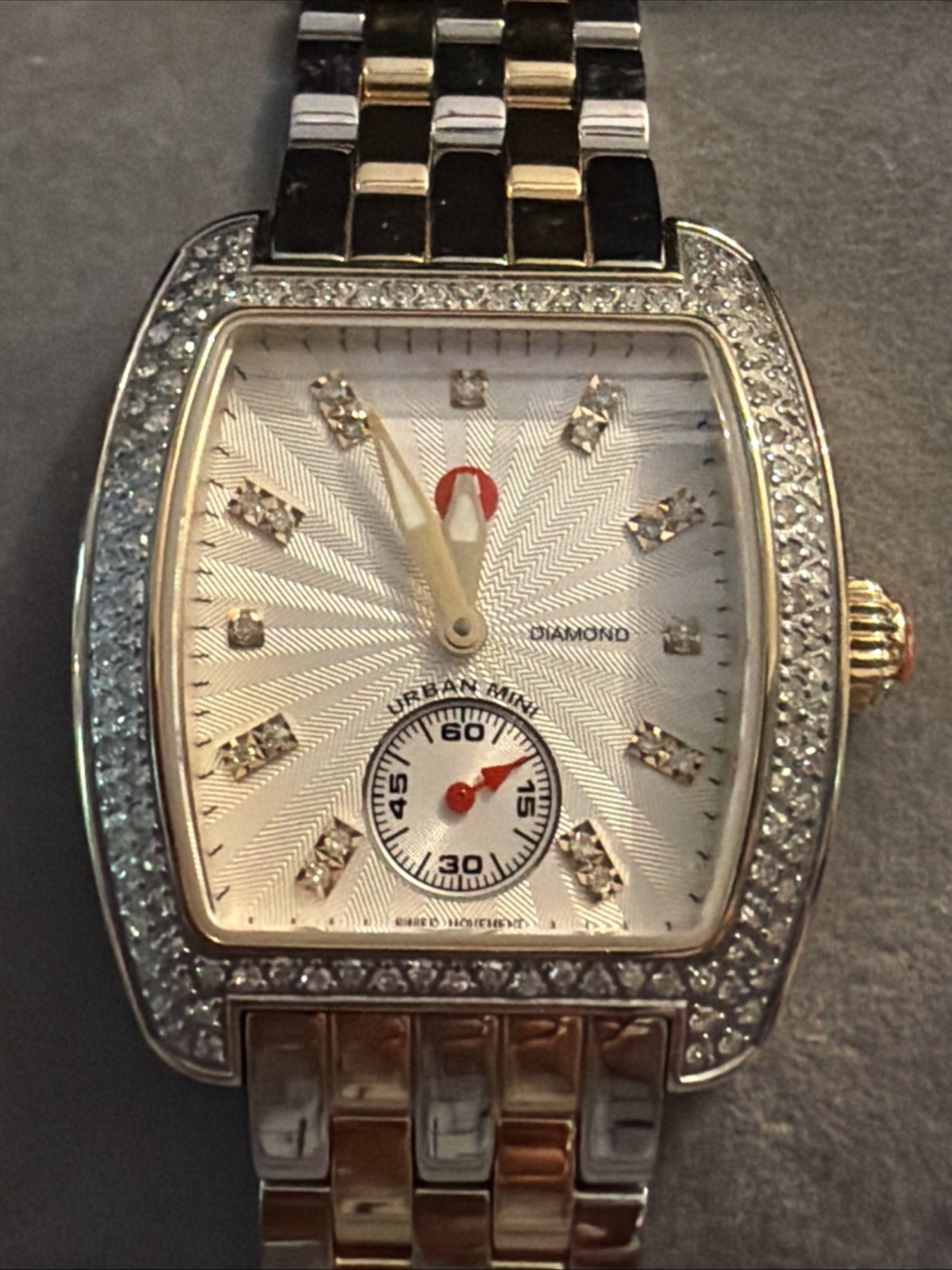 Michele Mini Urban Watch Diamond Dial Bezel slightly used