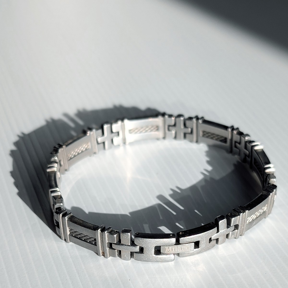 Milano Men’s Stainless Steel Cable Link Bracelet 24 cm