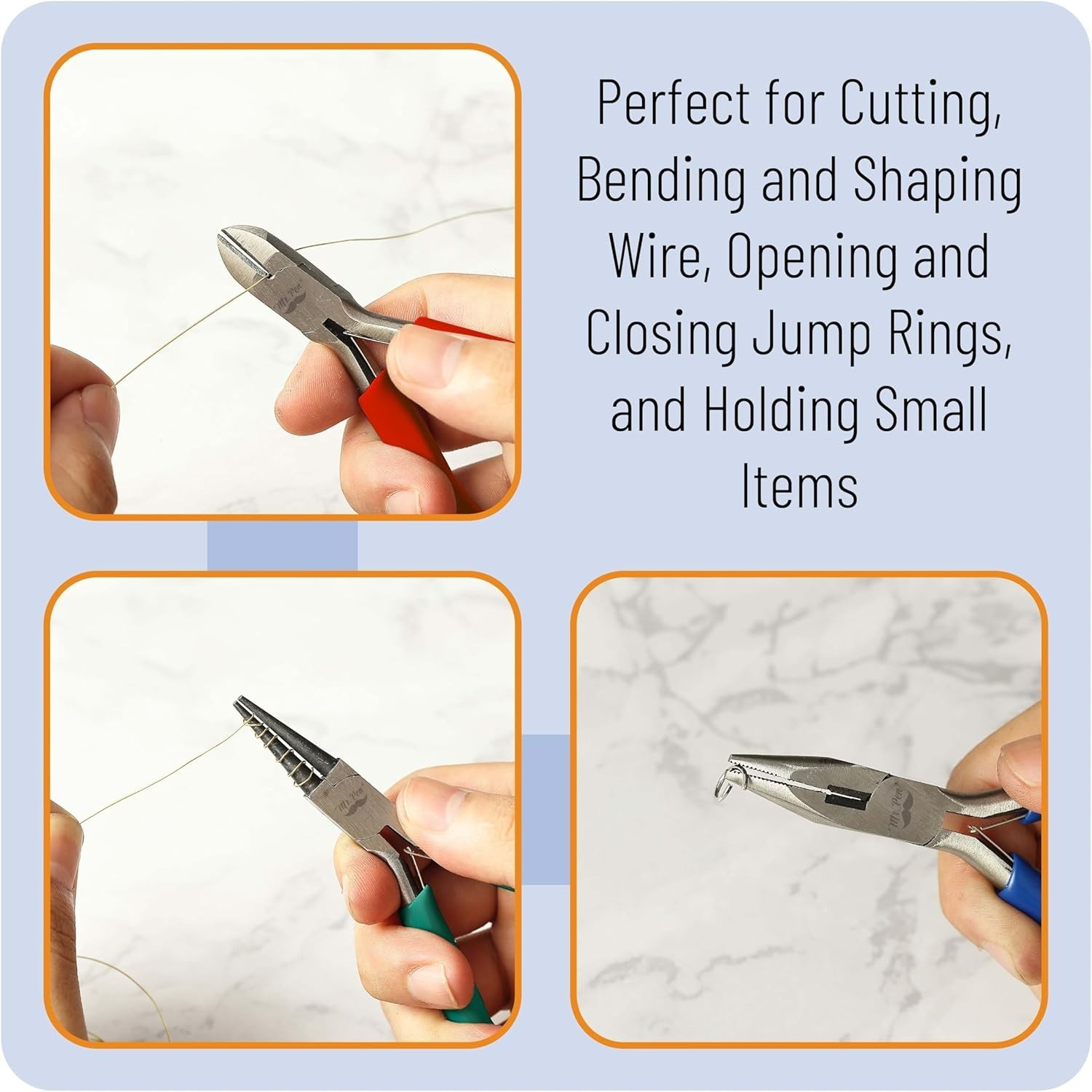 Durable Alloy Steel Jewelry Pliers Set with Ergonomic Handles – 3 Pieces