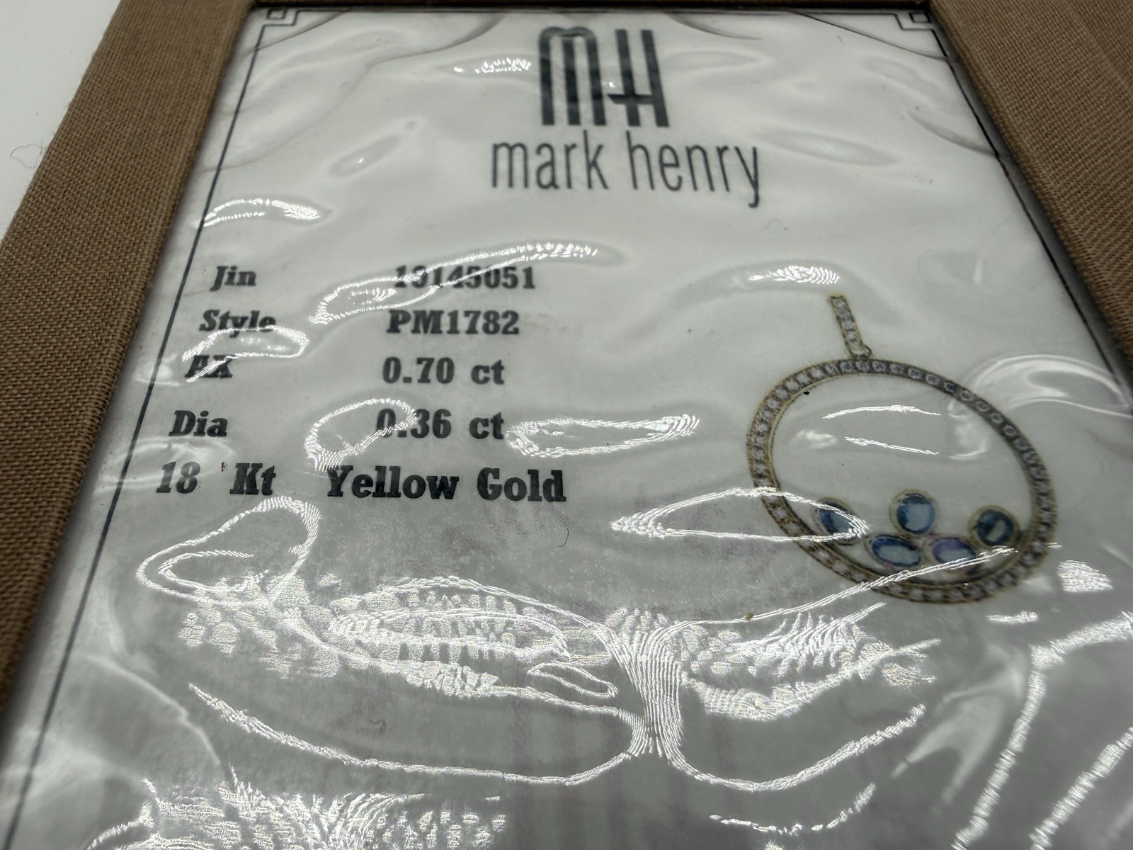 Mark Henry 18K Gold Natural Alexandrite Diamond Pendant Necklace 0.70CT w/Box
