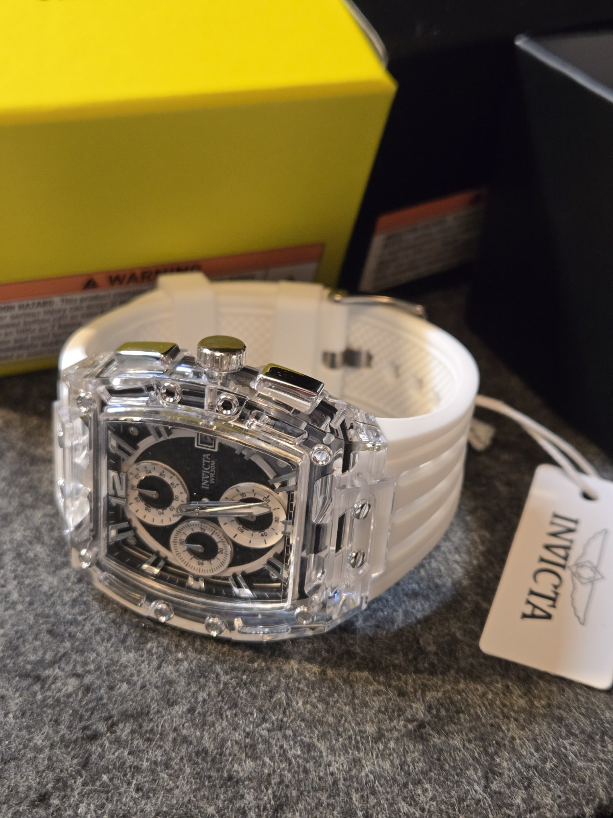 New – Invicta S1 Rally Allogrip Men’s Quartz Watch – 42mm White Tone – 70145