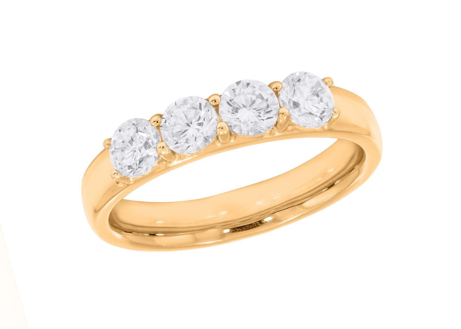 Lab Grown Diamond Engagement Ring 0.96 ct Certified Round Cut 14k White Gold