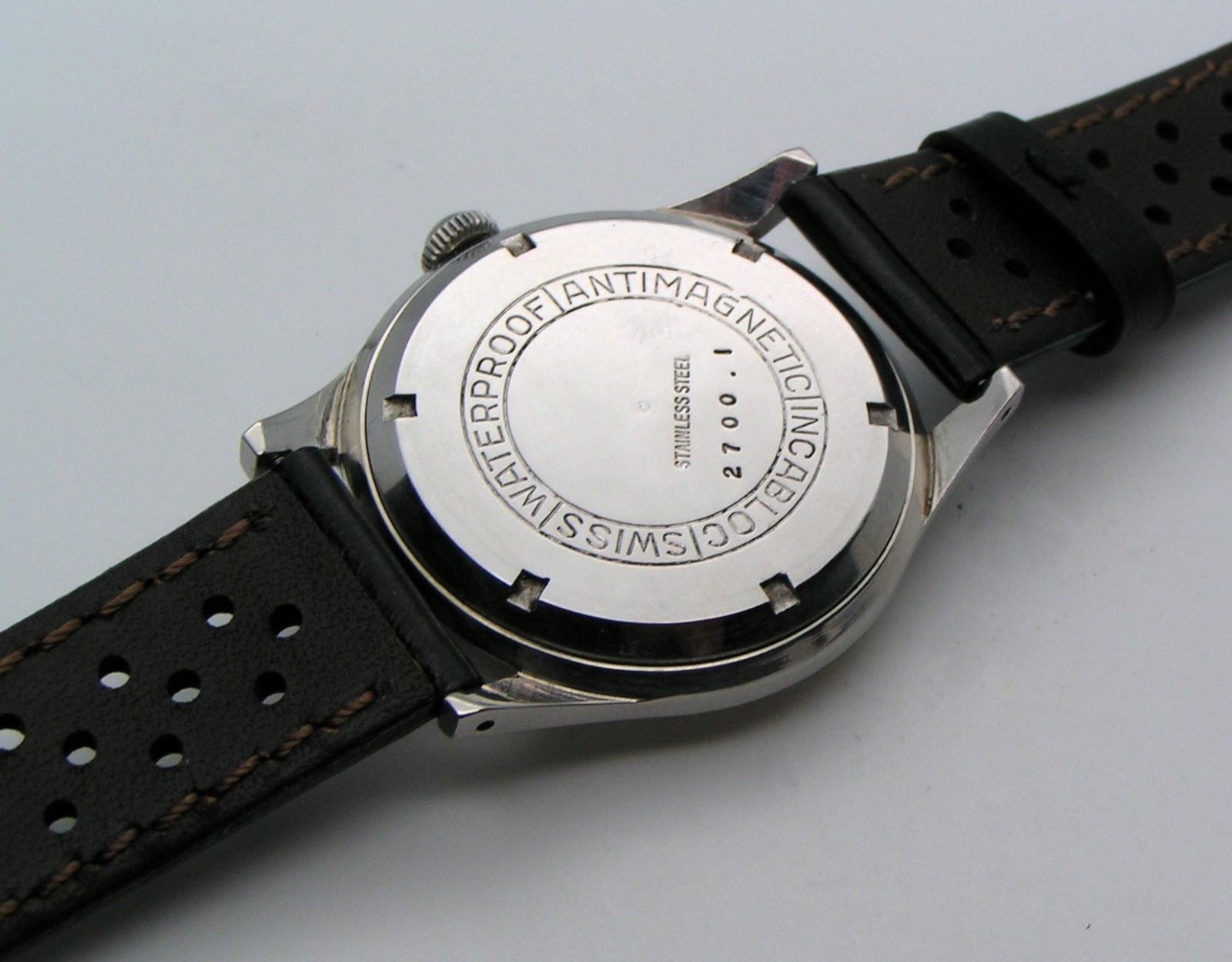 Vintage Atlantic Världsmästarur 1950s 17 Jewel Mechanical Watch Bullseye Dial