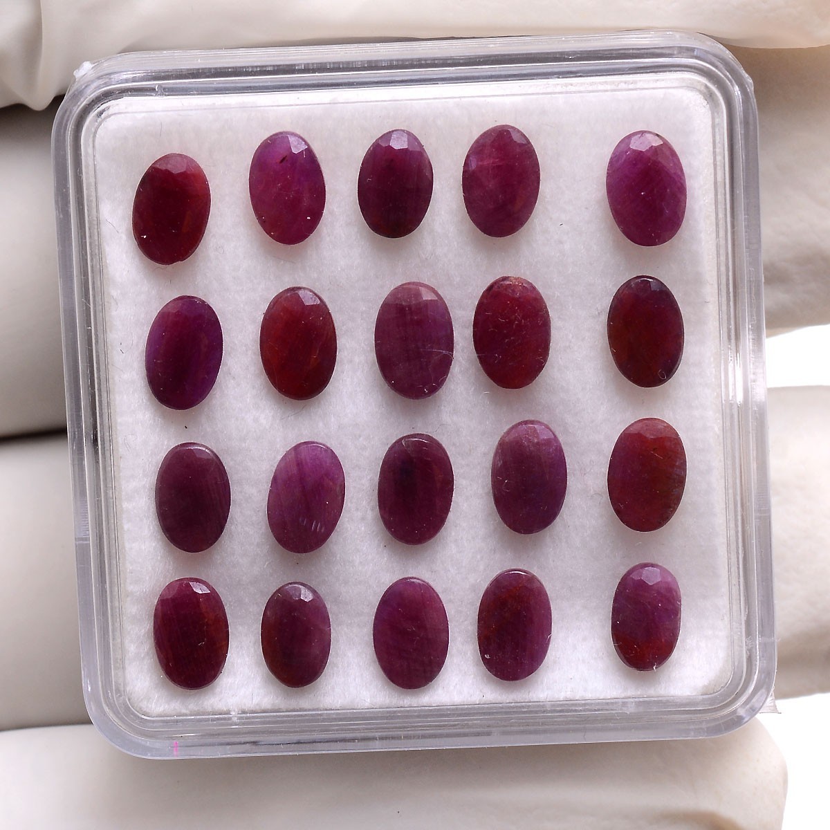Set 21 Pcs Natural African Ruby Untreated 6mmx4mm Oval Cut Stunning Gemstone Lot