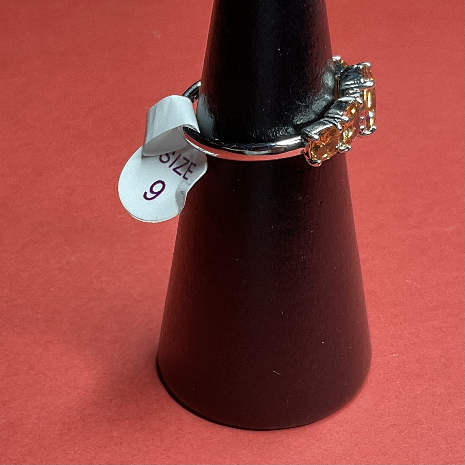 Bomb Party RBP6660 “I’m Speechless” Cubic Zirconia on Rhodium Size 9 Ring NWT
