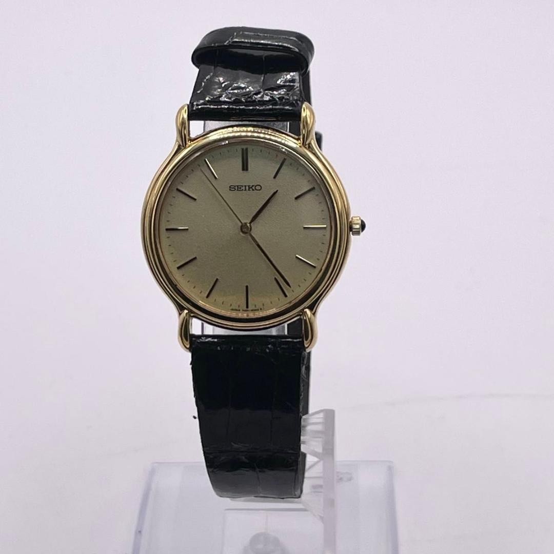 New battery replaced / fully functional SEIKO gold round quartz men’s watch